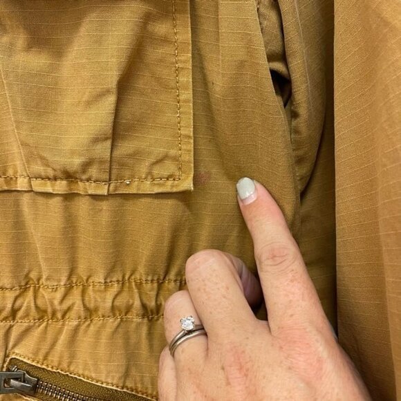 J. Crew Women Full Zip Classic Twill Chino Jacket 26994 100% Cotton Brown Size M - Picture 4 of 10